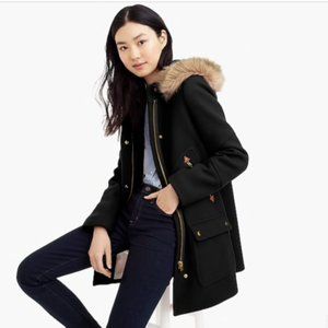 J. Crew Coat Chateau Parka Italian Stadium-Cloth Wool Size 18 *Like New*